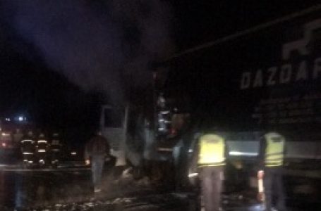 ТИР се е запалил на 28 км на автомагистрала “Тракия”, движението в посока Пазарджик е блокирано