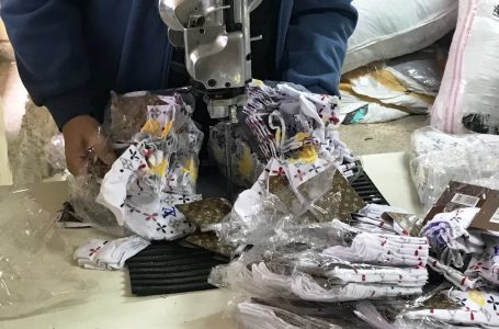 Голямо количество текстилни изделия, обувки и тютюневи изделия бяха унищожени под контрола на ТД Тракийска