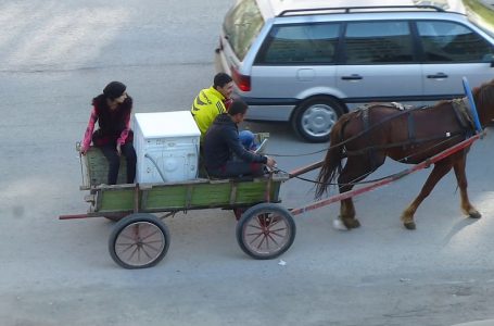 Подплашен кон с каруца мина през четири коли в Ракитово